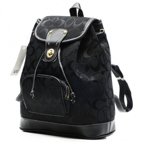 Coach Classic In Signature Medium Black Backpacks CBJ Coach Classic In Signature Medium Black Backpacks CBJ